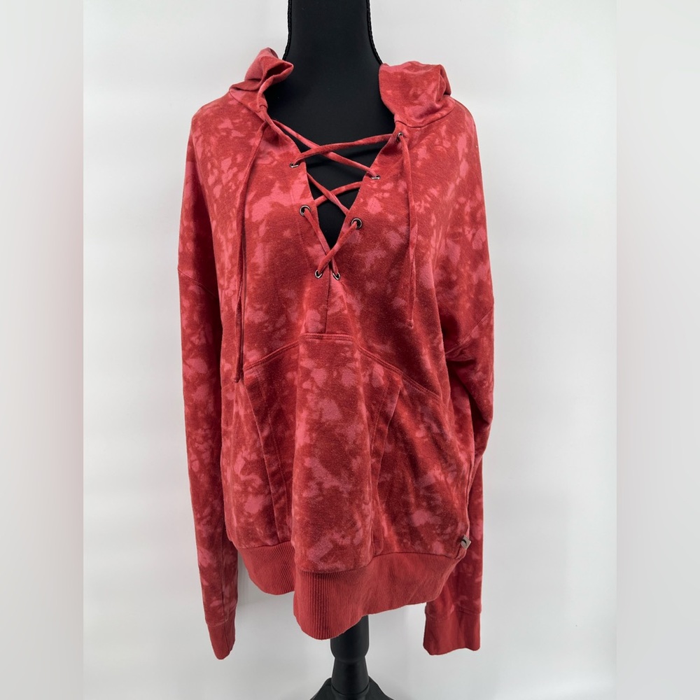 ⭐️ 3 for $30 Jessica Simpson lightweight Tie-Dye Lace-Up Hoodie‎ W Front PKT